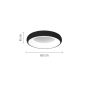 InLight Πλαφονιέρα οροφής LED 110W 3CCT από μαύρο και λευκό ακρυλικό D:60W 42020-Α-Black